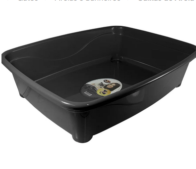 Bandeja Para Gatos Classic Preto - Furacão Pet