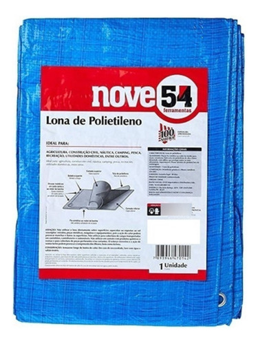 Lona de Polietileno 5x4 100 Micras Azul - Nove54