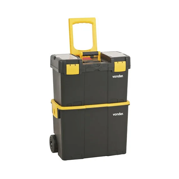 Caixa de Ferramentas Vonder com Rodas CRV 0300 Multiuso Preta/Amarela