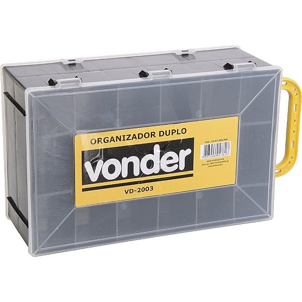 Organizador de Ferramentas VD 2003 Vonder – Plástico Duplo com Divisórias