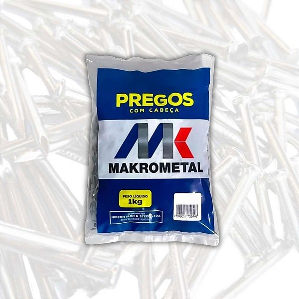 Prego Com Cabeça 19x36 1kg - MAKROMETAL