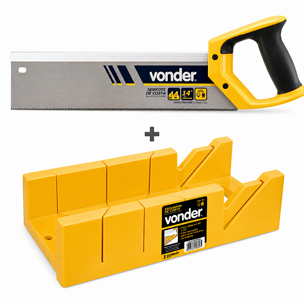 Kit VONDER - Caixa Meia Esquadria + Serrote Costa 14"