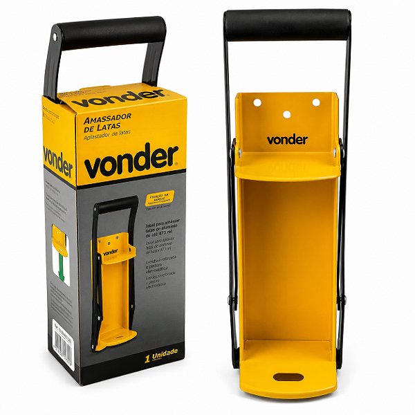 Amassador de Latas Vonder - 475ml com Abridor de Garrafas