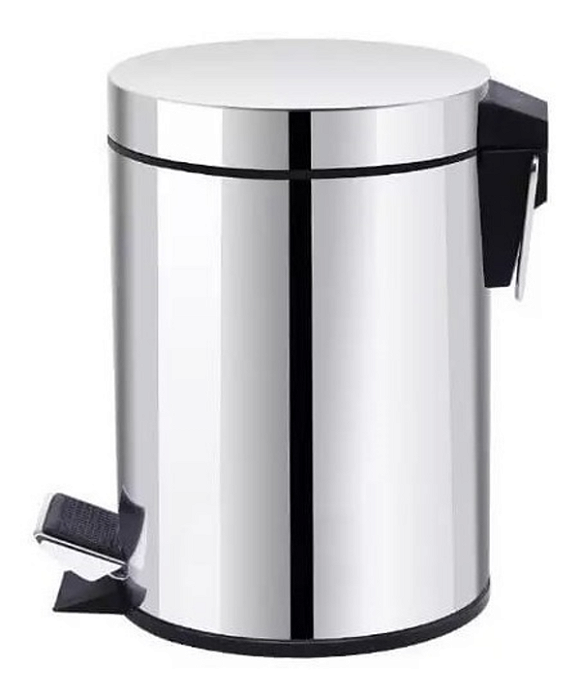 Lixeira 3 Litros Aço Inox C/ Pedal Cesto Removível Higiênico