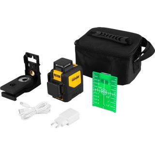 Nível a Laser Verde 360° Recarregável Vonder NLR 030 – 30m, 12 Linhas, Autonivelante