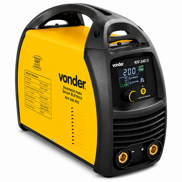 Inversor de Solda VONDER RIV 222 - 200A com Display Digital