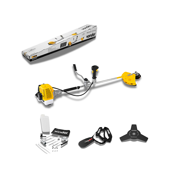 Roçadeira a Gasolina Vonder RGO 520 52cc 1.9hp Com Lâmina e Fio Nylon Jardim e Sítio
