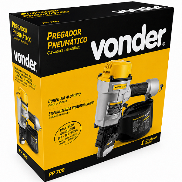 Pregador Pneumático VONDER PP 700 - 300 Pregos