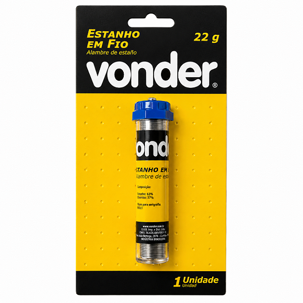 Estanho em Fio VONDER 1,0mm - 22g