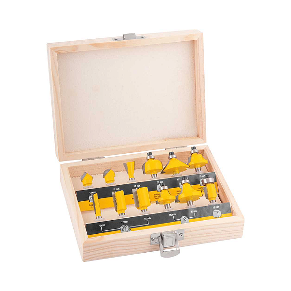 Jogo de Fresas para Madeira VONDER - 12 Peças