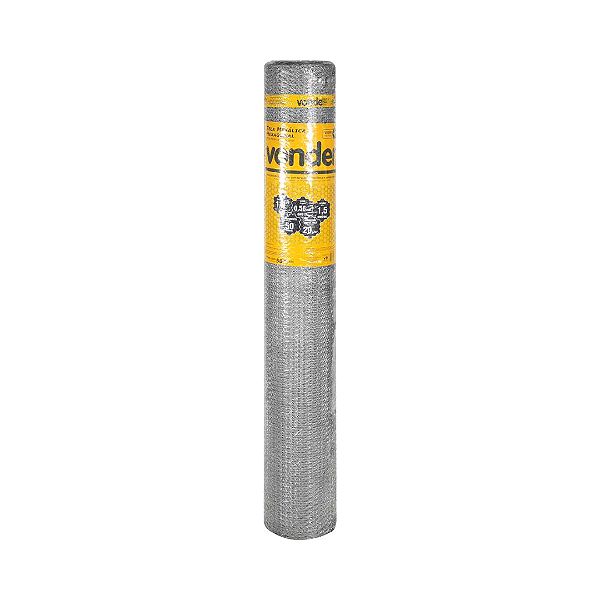 Tela Metálica Viveiro VONDER  1,5m x 50m  Malha 1/2" Fio 24 Galvanizada