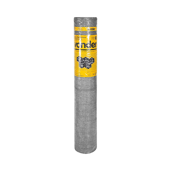 Tela Metálica Viveiro VONDER  1,5m x 50m  Malha 1/2" Fio 26 Galvanizada