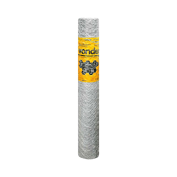 Tela Metálica Galinheiro VONDER  1,5m x 50m  Malha 2" Fio 18 Galvanizada