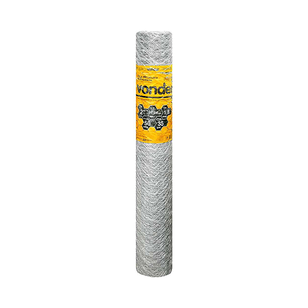 Tela Metálica Galinheiro VONDER  1,8m x 50m  Malha 2" Fio 18 Galvanizada