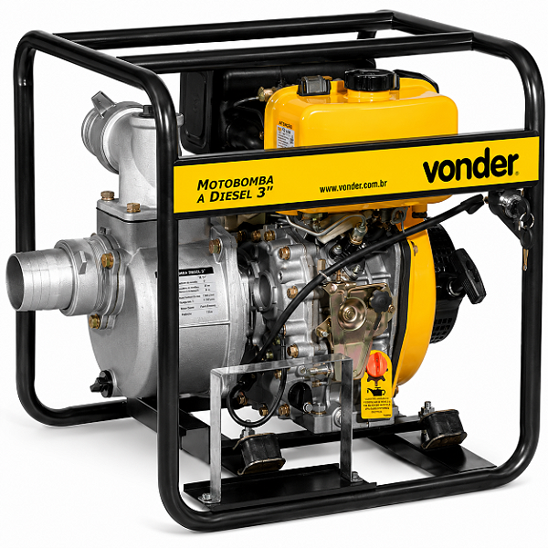 Motobomba a Diesel VONDER 5 HP - 2 Polegadas Autoescorvante