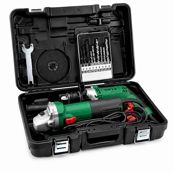 Kit de Ferramentas DWT EFD 751 - Furadeira 710W + Esmerilhadeira 750W 127V