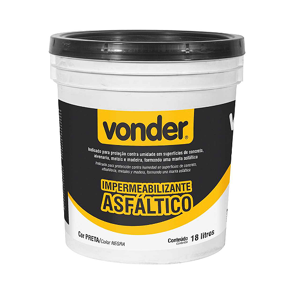 Impermeabilizante Asfáltico VONDER - 18L (Alto Rendimento)
