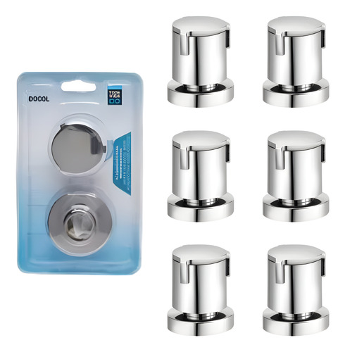 Kit 6 Acabamentos para Registro Docol Riva Cromado