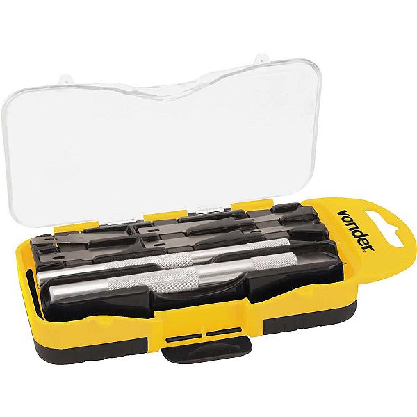 (3599472008) - Jogo de facas de precisão, com 10 peças, VONDER