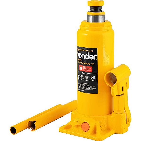 (6874050000) - Macaco hidráulico tipo garrafa, 5 toneladas (5 tf) VONDER