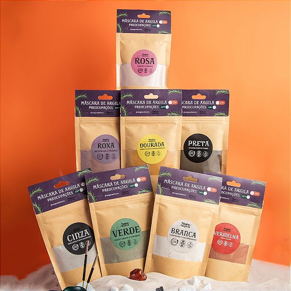 Argila Natural Skin Care Todas as Cores (Preço Sugerido de Venda: R$15,00)