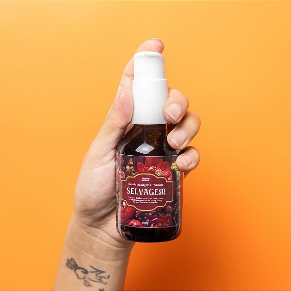 Óleo de Massagem Selvagem com Poderes Afrodisíacos e Toque Vibratório 100ml (Preço Sugerido R$79,90)