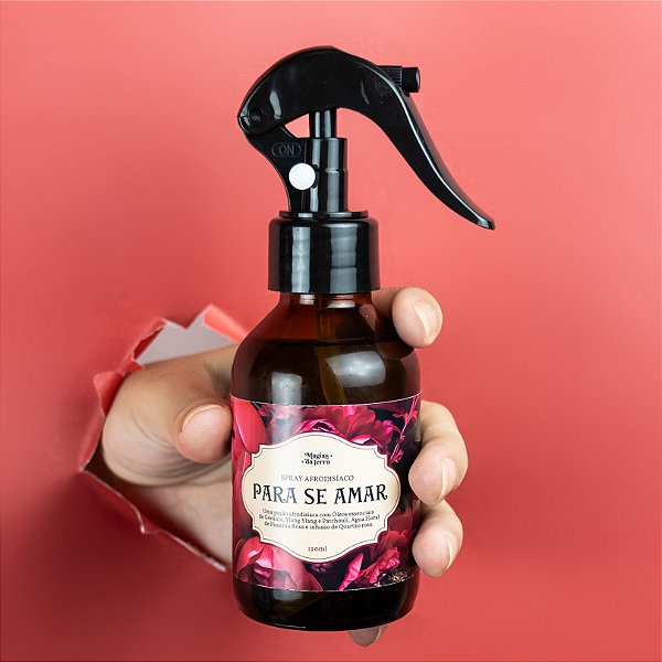 Spray Afrodisíaco Para se Amar Com Óleos Essenciais 120ml (Grande) (Preço sugerido R$55,00)