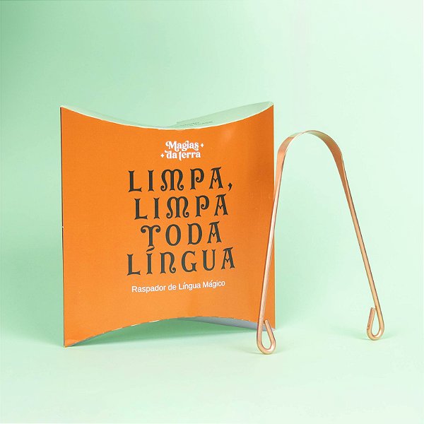 Raspador de Língua Enfeitiçada em Cobre (Preço Sugerido R$49,90 a R$59,90)