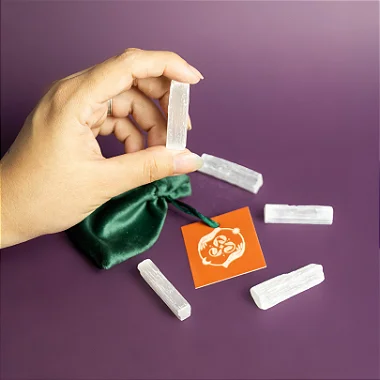 Barra de Selenita Bruta Mini (Cristal da Purificação e Iluminação) (Preço Sugerido de Venda: 8,00)
