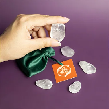 Cristal Transparente Rolada (Cura, Clareza e Evolução Espiritual) (Preço Sugerido de Venda: 8,00)