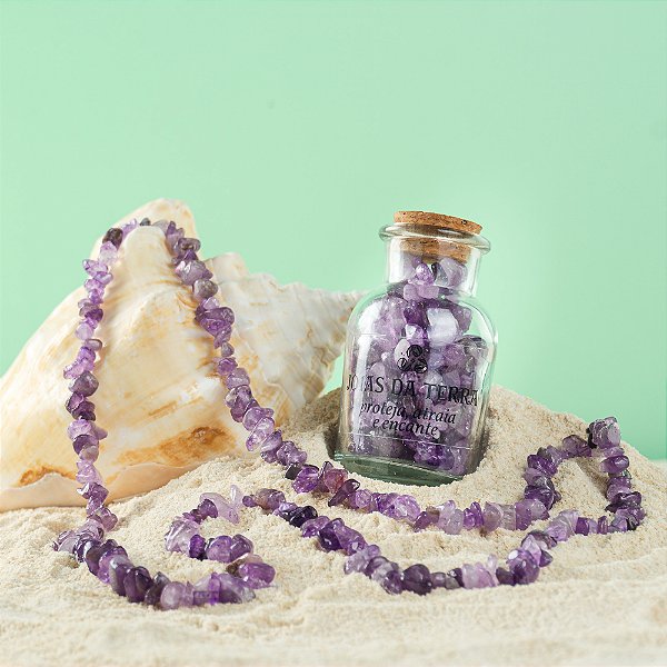 Colar Longo de Ametista (Conexão Espiritual e Calma)