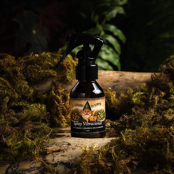 Spray Vibracional Óleos essenciais Gnomo da Sorte 60ml (Sorte e Caminhos Abertos) Preço Sugerido de Venda R$36,90