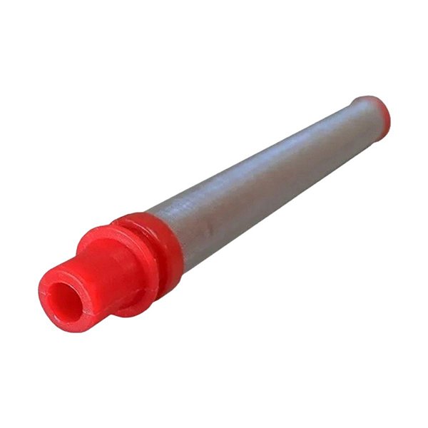 Filtro Pistola De Pintura S/Rosca Malha Inox Nauber Vermelho