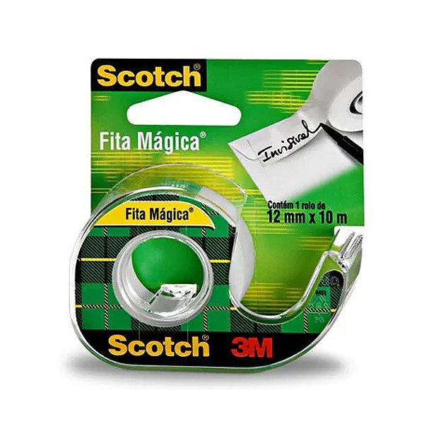 Fita Mágica Scotch 12mmx10m Com Disp. 3m