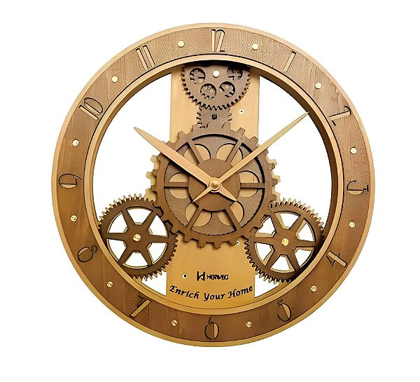 Relogio Parede Decorativo Herweg 6486 296 Madeira 30cm