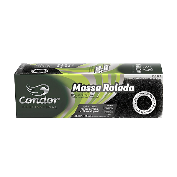 Rolo Pintura 23cm Massa Versátil Corrida Pva Drywall Condor