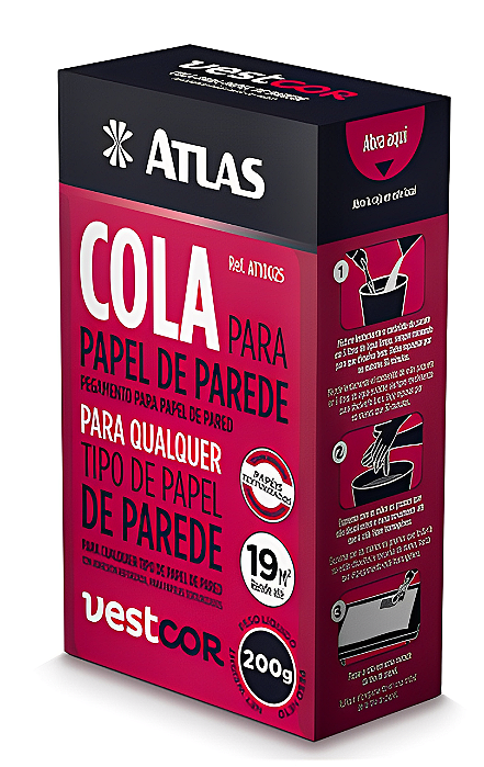 Cola Em Pó Papel De Parede Texturizado Vestcor 200g Atlas