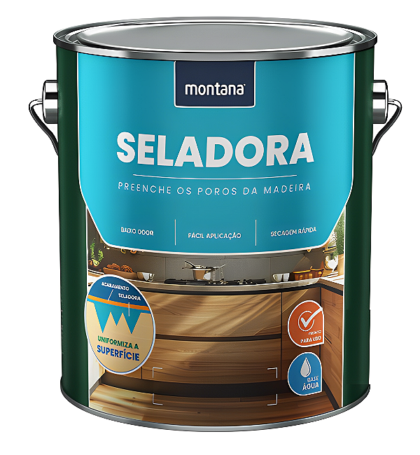 Seladora P/ Madeira Base Água Incolor Acetinado 3,6L