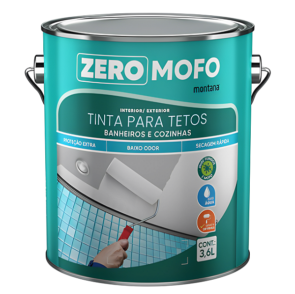 Tinta P/ Teto Zero Mofo Montana 3,6L Banheiro Cozinha