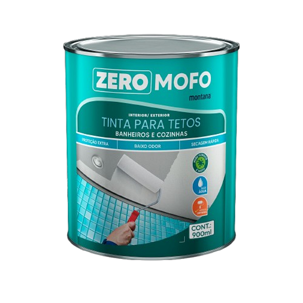 Tinta Zero Mofo Tetos Banheiros E Cozinhas 0,9L - Montana