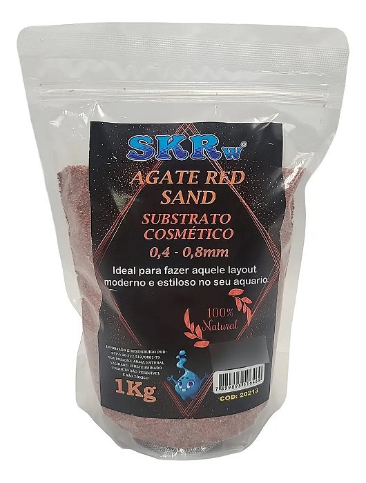 SKRw SUBST.COSMETICO AGATE RED SAND 0,4 A 0,8 KL