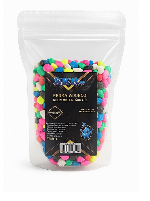 Pedras Decorativas Neon Mistas SKRw 500 g