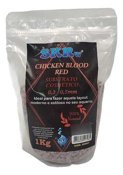 Substrato Cosmético Skrw Chicken Blood Red 1 Kg 100% Natural