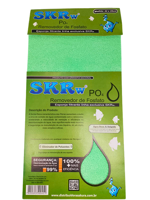 SKRw ESPONJA FILTRANTE REMOVE FOSFATO  44X25CM