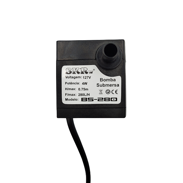 BOMBA SUBMERSA FONTES E BEBEDOUROS PET SKRw BS-280lh 110V