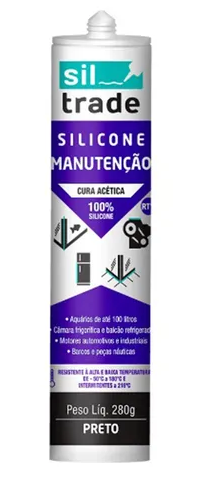 SILTRADE SILICONE 280G PRETO