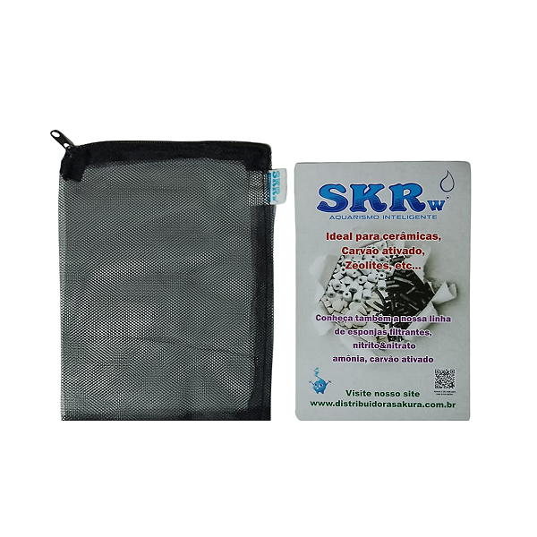 SKRw BOLSA MAT.FILT. FP-04 16X22CM MALHA FINA PRETA
