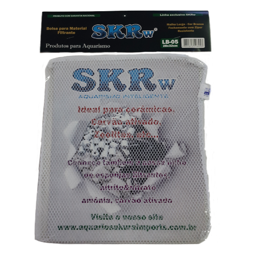 SKRw BOLSA MAT.FILT. LB-05 28X32CM MALHA LARGA BRANCA