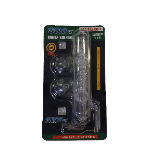 SKRw CONTA BOLHAS VIDRO ASPIRAL 14CM - CO2A