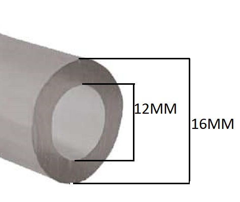 SKRw MANGUEIRA SILICONE 12*16MM 25MT - FUME